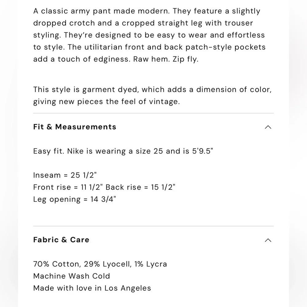 AMO Easy Army Trouser 25